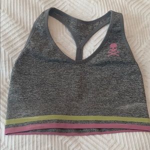 SOULCYCLE GREY SEAMLESS SPORTS BRA SIZE MED